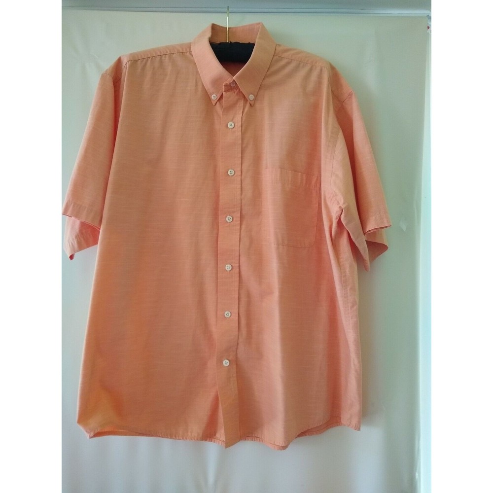 VO5 Men's Casual Orange  Button Up Shirt Size XL ( 692)